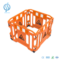 Seguridad plegable amarilla de 800mm moldeada por inyección de PE de alta calidad para barricada de mantenimiento de barandillas de ascensores retráctil