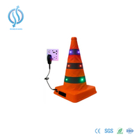 Cono de tráfico plegable LED