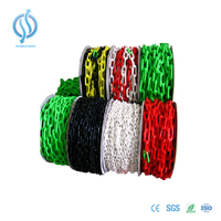 Cadenas de plástico amarillas y negras.