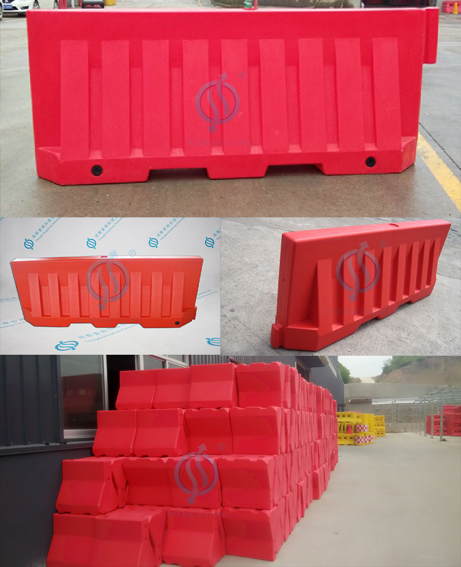 Barrera llena de agua de 2 m de longitud